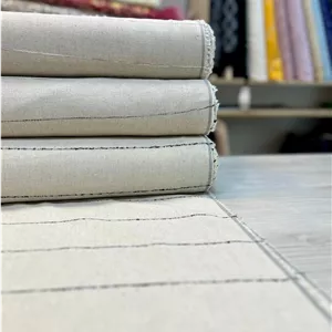 پارچه لینن نچرال راه راه