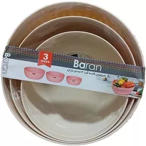 ست کاسه گرد پلاستیکی باران 3 عددی
