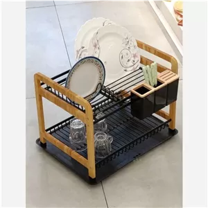 آبچکان طرح چوب اطلس دارای سینی مخصوص، جای قاشق، چنگال و کارد متحرک