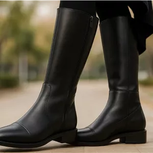 بوت بلند زنانه سوپر کلاسیک چرم پلاس کد ۵۲۳۹ | ساق کشی، زیره سبک و ضدسایش