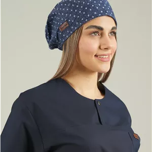 کلاه جراحی طرح جین خالدار مدل ساده