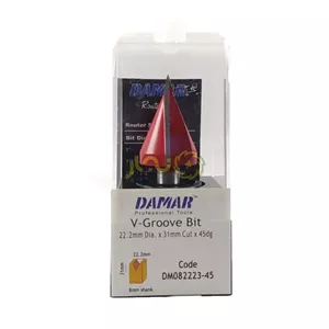 تیغ وی شکل 45 درجه قطر 22.2 دامار کارگیر 31 کد DM-NX082223-45