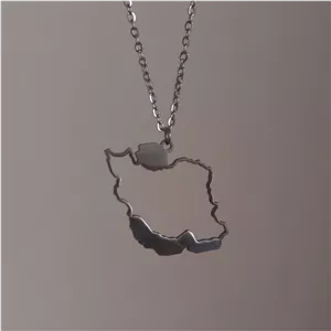 گردنبند زنانه مدل استیل نقشه ایران0033 