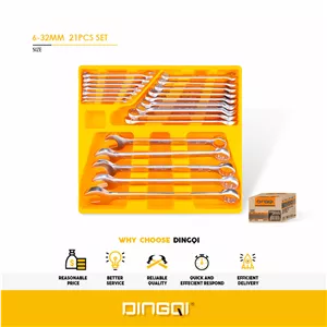ست 21عددی آچار فوق قوی یک سر تخت یک سر رینگی دینگشی مدل 11002 – DINGQI ART