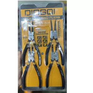ست 4 عددی انبر خار بازکن و جمع کن صاف و کج 7 اینچ دینگی کد28005 ا DINGQI