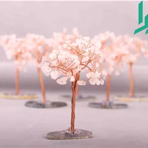 درخت رزکوارتز دکوری با پایه اسلایس عقیق 