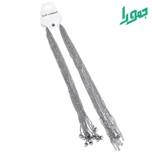 زنجیر ساده نقره ای دیپلمات 60 سانتی 