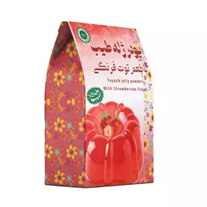 پودر ژله آماده توت فرنگی با ژلاتین حلال