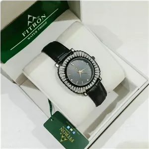 ساعت مچی زنانه فیترون FITRON بند چرمی اصل مدل 9753Lژاپن