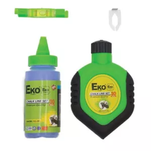 چاک لاین 30 متری با پودر رنگی و آب تراز اکو EKO مدل ECL-002