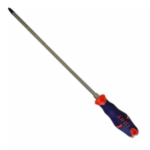 پیچ گوشتی چهارسو سایز 300*8 ضربه و آچار خور دسته TPR حرفه ای جنس S2 آریل ARIEL مدل PZH3300