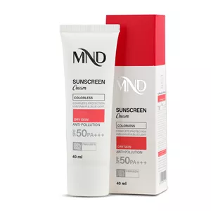 کرم ضدآفتاب با فاکتور حفاظتی 50 (SPF 50) مناسب پوست خشک ام ان دی 40 میلی‌لیتر
