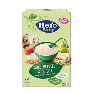 غذا کمکی هرو بیبی 8 غله با طعم سیب موز و گلابی (16/10/2027)