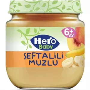 پوره میوه هرو بیبی طعم سیب و موز وزن ۱۲۵ گرم مناسب کودکان بالای ۶ ماه