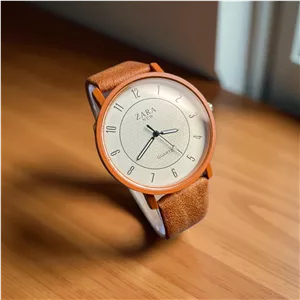 ساعت ZARA زارا بند چرمی قهوه ای