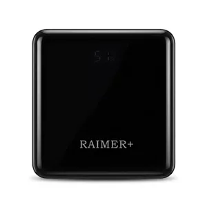 پاور بانک برند RAIMER 10000 مدل tb10 پلاس با چهار خروجی و چهار سیم بهمراه چراغ