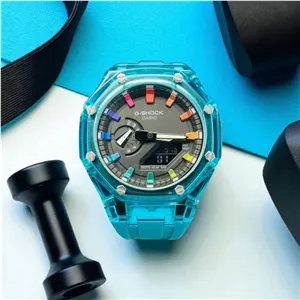 G-SHOCK GA-2100 blue auto جی شاک آبی
