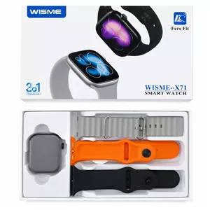 ساعت هوشمند WISME X71 با ۴ بند قابل تعویض، مکالمه بلوتوثی و پایش سلامتی (مشکی)