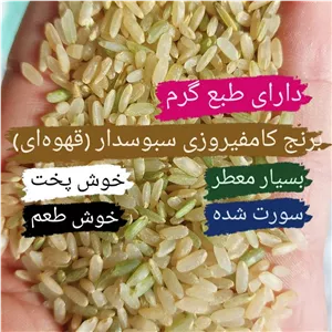 برنج کامفیروزی سبوسدار(قهوه‌ای)‌(10کیلویی)