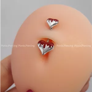 پیرسینگ ناف کروم هارتز