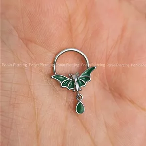 پیرسینگ حلقه خفاش سبزتیره(گوش،سپتوم،اسمایل)