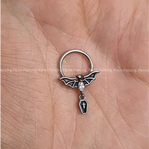 پیرسینگ حلقه خفاش تابوت(گوش،سپتوم،اسمایل)