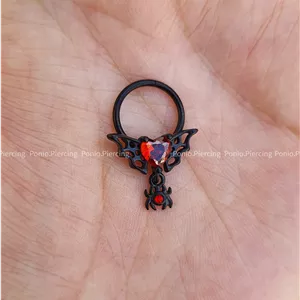 پیرسینگ حلقه الیزابت مشکی(گوش،سپتوم،اسمایل)