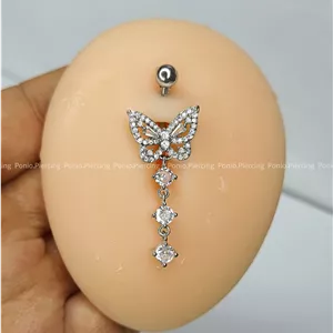 پیرسینگ ناف پروانه آویز