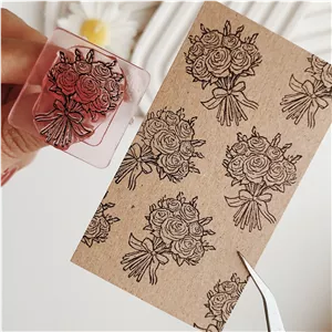 مهر ژلاتینی دسته گل عروس ( کد 1017 )