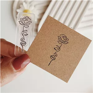 مهر ژلاتینی دختر و گل رز ( کد 1027 )