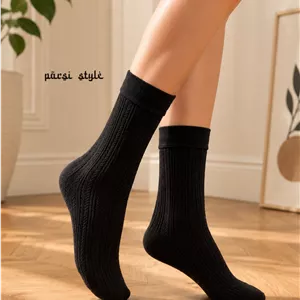 جوراب زنانه نیمساق (دو ربع) گندمی مشکی پنتی Penti