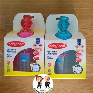 شیشه شیر نوزاد و کودک بی بی لند ضدنفخ آنتی کولیک صورتی