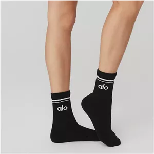 جوراب یونیسکس الو یوگا Alo Yoga Unisex Half-Crew Sock مشکی