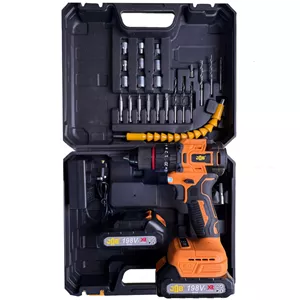 دریل پیچ گوشتی چکشی شارژی سه نظام فلزی 10 میلیمتر 198 ولت جاب مدل JB-Netlix 198 مجموعه 30 عددی