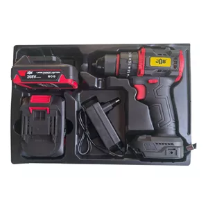 دریل پیچ گوشتی چکشی شارژی براشلس 10 میلی متری 208 ولت جاب مدل JB-208 PRO JAB مجموعه 4 عددی