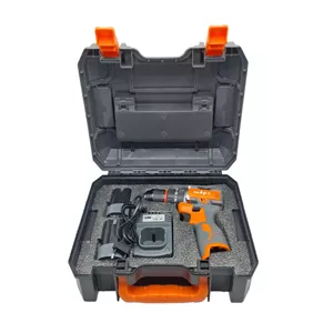 دریل چکشی شارژی براشلس سه نظام 10 میلی متری 16/8 ولت مکث اچ ام تی مدل 16.8V Li_ionمجوعه 5 عددی