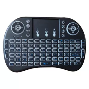 کیبورد بی سیم مدل Persian Letter i8، سوییچ ممبران، Portable، نورپردازی LED RGB