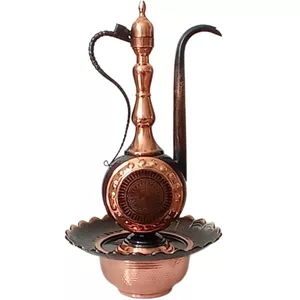 آفتابه لگن مسی  ارتفاع 50 سانتی در مس نمونه زناجن