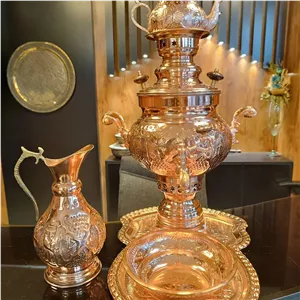 سماور مسی برجسته حجم ۴ لیتری با کیفیتی بی نظیر و عالی