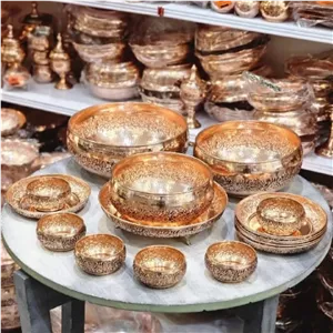 سرویس پذیرایی مسی اطلس نیلوفر ۱۶ تیکه