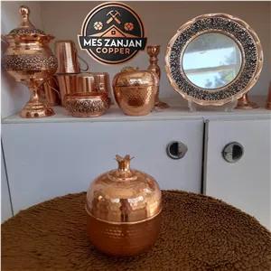 قندان مسی انار سایز ۲ متوسط قطر ۸