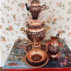 سماور مسی الماس تراش تراش  ۵ تیکه