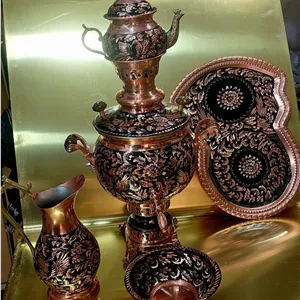 سماور مسی الماس تراش ۵ تیکه