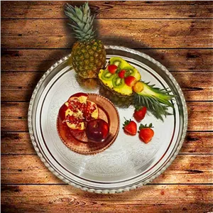 سینی و پلو خوری لبه دار سایز 5 قطر 43