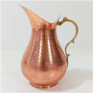 پارچ مسی دسته برنجی نانو شده طرح ترک