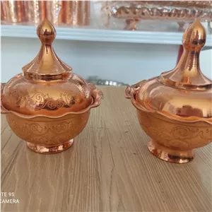 قندان تمام مس، طرح دار ، نانو شده ارسال رایگان ، محصول زنجان