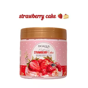 کره بدن کیک توت فرنگی🍓🍰