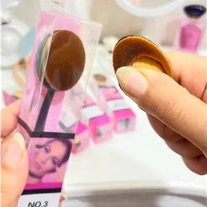 براش کرم پودر مدل قاشقی دسته دار