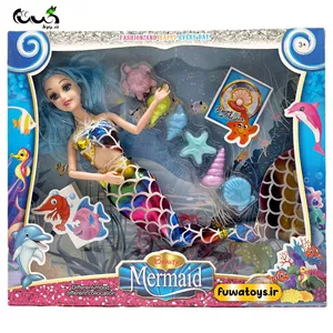 عروسک باربی پری دریایی جعبه ای مدل beauty barbie