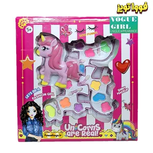 ست آرایشی کودک طرح یونیکورن قابل استفاده و ضدحساسیت